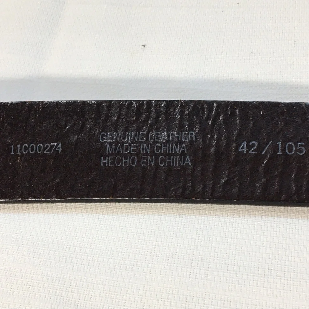 Columbia Arrow Stitch Leather Belt‎ 42